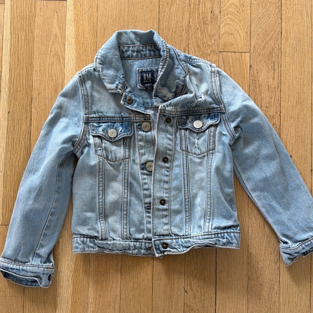 Girls GAP denim jean jacket, size 5